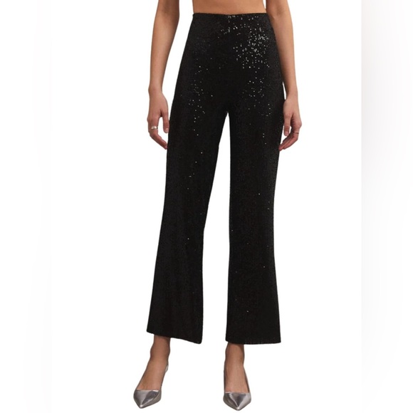 Z Supply Skyler Sequin Pant in Black - Picture 4 of 6